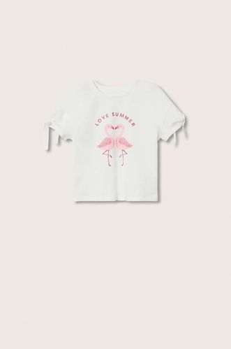Mango Kids t-shirt bawełniany dziecięcy Flamingo 45.99PLN