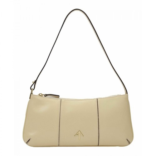 Manu Atelier, Baguette Bag Pita in Leather Beżowy, female, 1724.00PLN