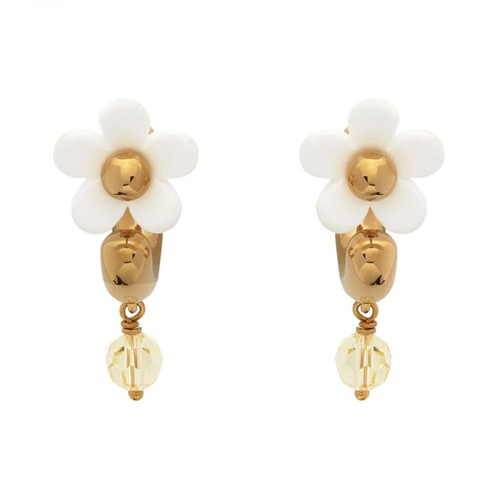 Marc Jacobs, The Daisy Mini Hoops Earrings Żółty, female, 549.00PLN