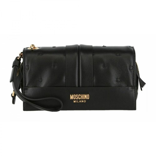 Moschino, Quilted Clutch Bag Czarny, female, 4972.90PLN
