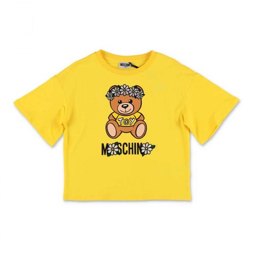 Moschino, T-shirt z misiem Żółty, unisex, 428.00PLN