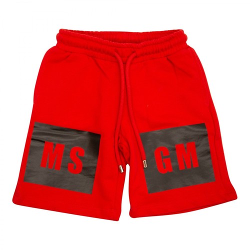 Msgm, Shorts Czerwony, male, 294.00PLN