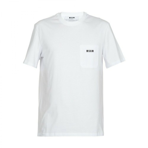 Msgm, T-shirt Biały, male, 574.70PLN
