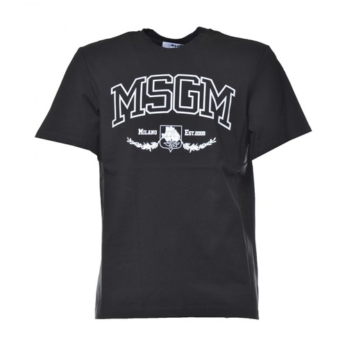 Msgm, T-shirt Czarny, male, 342.00PLN