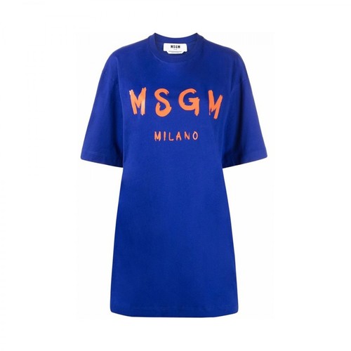Msgm, T-shirt Niebieski, female, 616.00PLN
