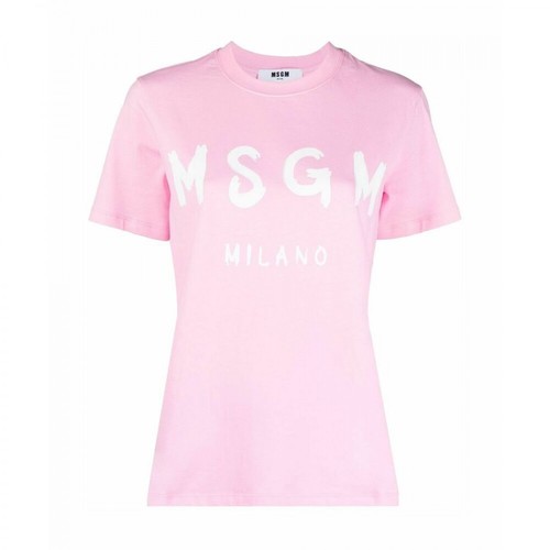 Msgm, T-Shirt Różowy, female, 320.00PLN