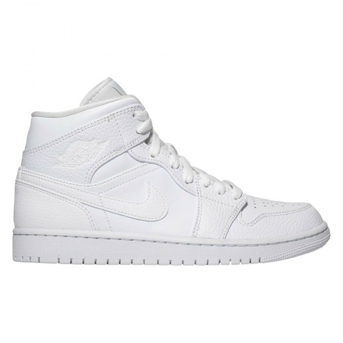 Nike, Air Jordan 1 Mid Triple White 2.0 Sneakers Biały, male, 1631.00PLN