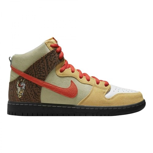 Nike, SB Dunk High Color Skates Kebab and Destroy Sneakers Brązowy, male, 1391.00PLN