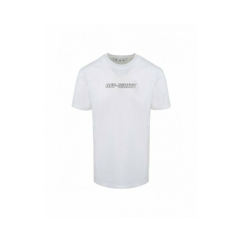 Off White, Logo-Print T-Shirt Biały, male, 851.06PLN