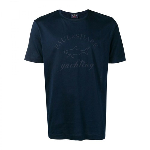Paul & Shark, Logo T-Shirt Niebieski, male, 319.55PLN