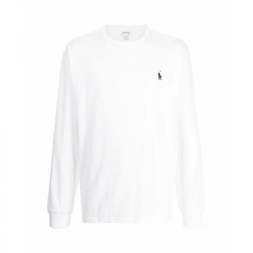 Ralph Lauren, Classic Fit Long-Sleeve T-Shirt Biały, male, 413.00PLN