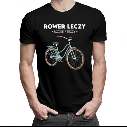 Rower leczy różne rzeczy - męska koszulka z nadrukiem 69.00PLN