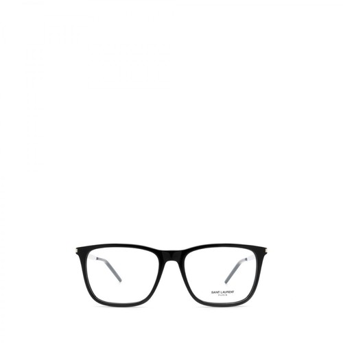 Saint Laurent, Square Glasses Czarny, male, 1257.00PLN