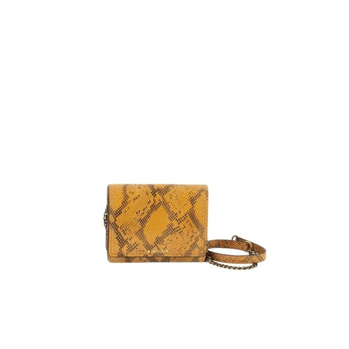 Sessun, Alceo leather clutch bag Pomarańczowy, female, 844.00PLN