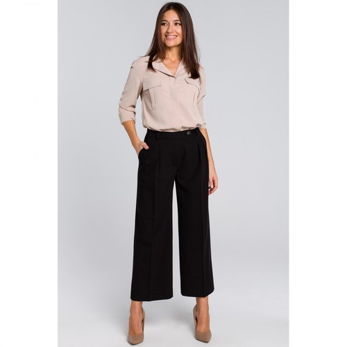 Style, Spodnie damskie typu kuloty Czarny, female, 169.00PLN