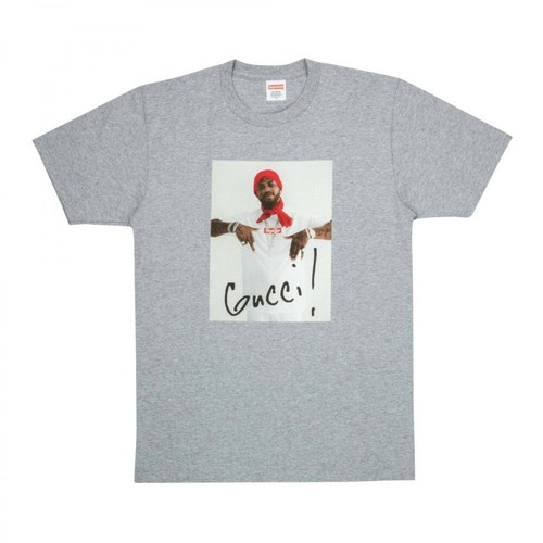 Supreme, Gucci Mane T-shirt Szary, male, 2366.00PLN