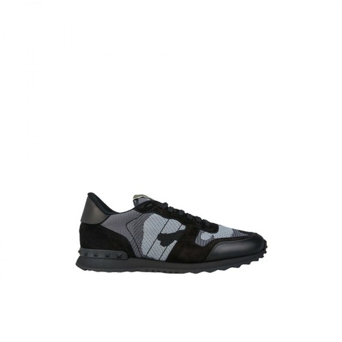 Valentino, Rockrunner Camouflage-print Sneakers Czarny, male, 2224.11PLN