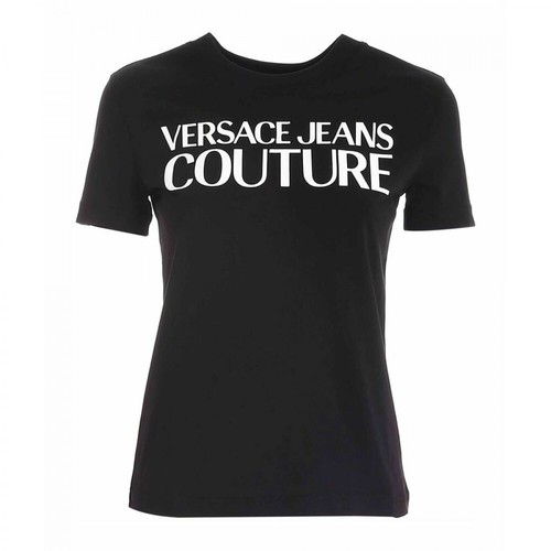 Versace Jeans Couture, logo rubber t-shirt Czarny, female, 440.00PLN