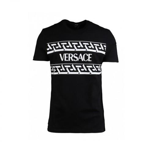 Versace, La Greca T-shirt Czarny, male, 1004.00PLN