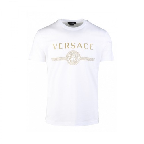 Versace, Medusa Greca T-shirt e Biały, male, 1140.00PLN