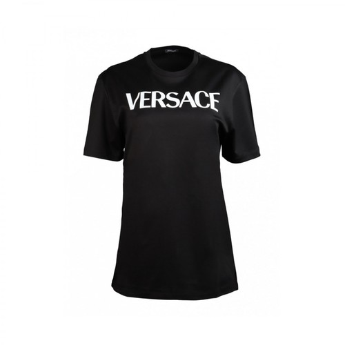 Versace, Medusa Smiley T-shirt Czarny, female, 1186.00PLN