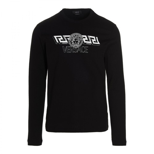 Versace, T-shirt Czarny, male, 570.00PLN