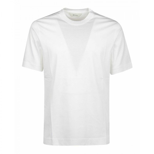 Z Zegna, Zz641Vy348N00 Cotton T-Shirt Biały, male, 711.00PLN