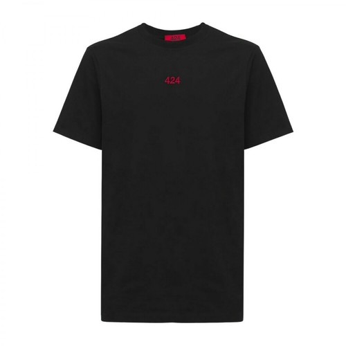 424, Embroidered T-Shirt Czarny, male, 434.00PLN