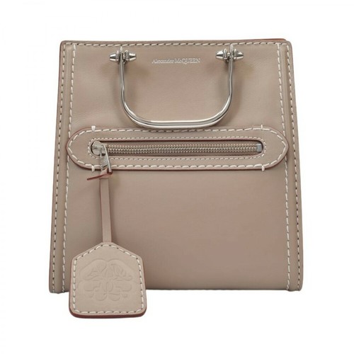 Alexander McQueen, The Short Story Tote Bag Leather Beżowy, female, 6903.82PLN