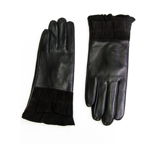 Allora, rękawiczki z falbanką Czarny, female, 139.00PLN