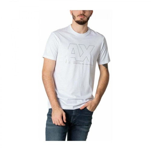 Armani Exchange, T-Shirt Biały, male, 397.36PLN