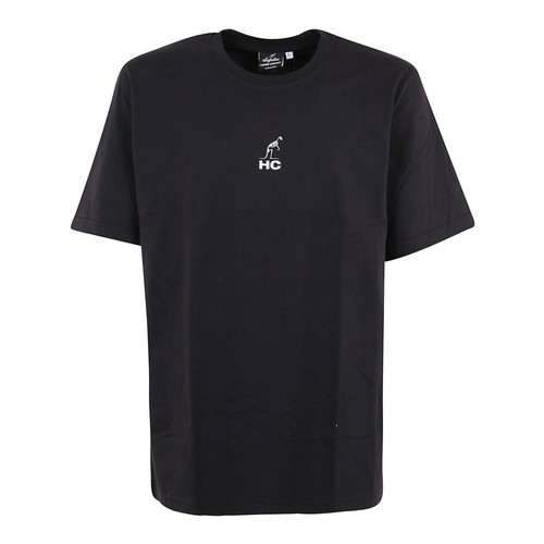 Australian, Jersey T-Shirt With Primitive Print Behind Czarny, male, 165.00PLN