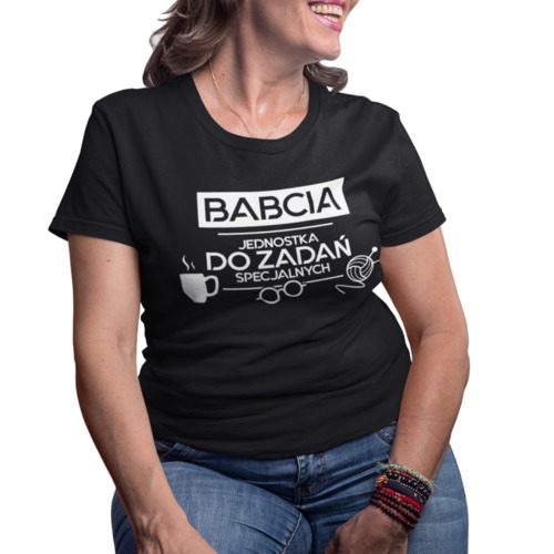 Babcia - jednostka do zadań specjalnych - damska koszulka z nadrukiem 69.00PLN