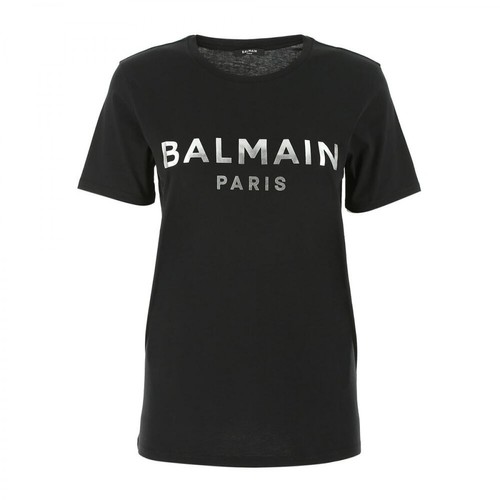 Balmain, Logo Printed T-shirt Czarny, female, 1346.00PLN