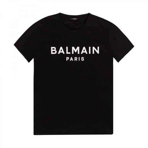 Balmain, T-shirt With Logo Czarny, male, 1197.00PLN
