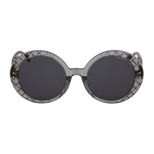 Bottega Veneta, Round-Frame Acetate Sunglasses Szary, female, 1077.00PLN