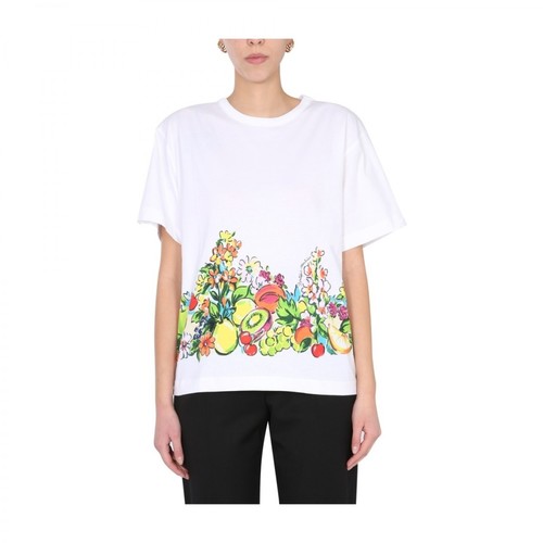 Boutique Moschino, Fruit Print T-Shirt Biały, female, 623.00PLN