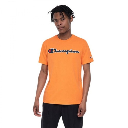 Champion, Koszulka Crewneck T-Shirt 214194 Os036 Pomarańczowy, male, 171.35PLN