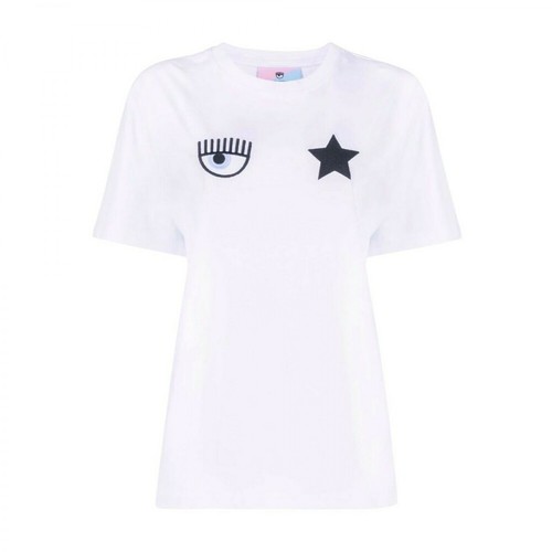 Chiara Ferragni Collection, EYE Star T-Shirt Biały, female, 466.00PLN