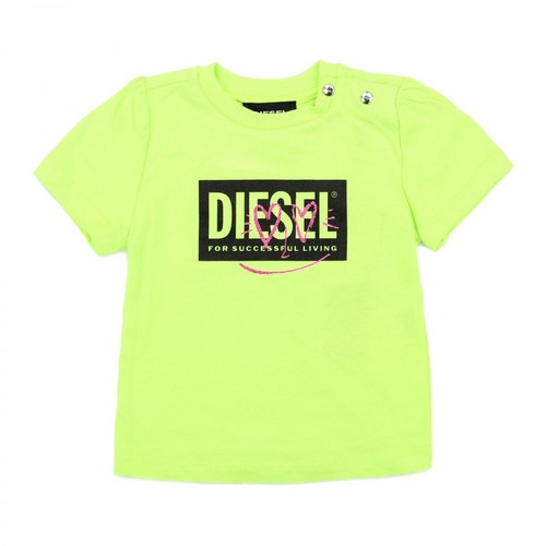 Diesel, K00018-00Yi9 T-shirt Żółty, female, 320.00PLN