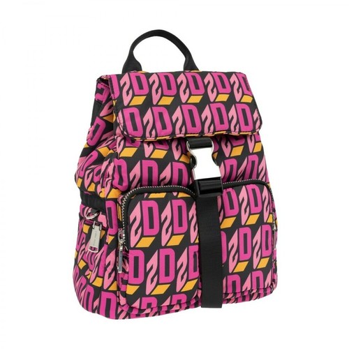 Dsquared2, Backpack With Logo Różowy, female, 1660.00PLN