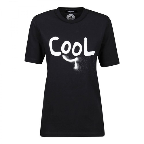 Dsquared2, Cool Spray T-shirt Czarny, female, 880.00PLN