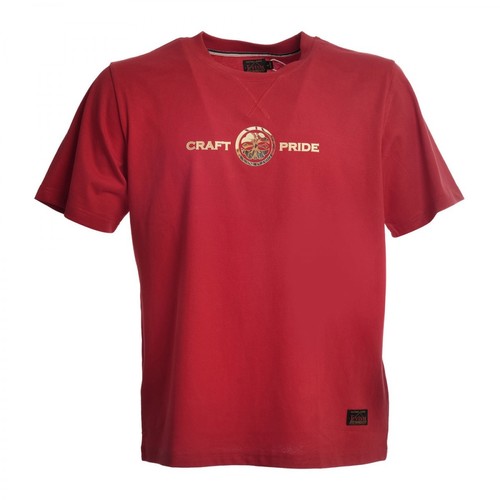 Evisu, Duo Dragon Gradated Daicock Print T-Shirt Czerwony, male, 445.00PLN