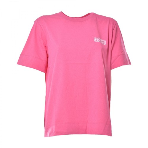 Ganni, T-shirt Różowy, female, 219.00PLN