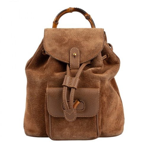 Gucci Vintage, Bamboo Backpack Brązowy, female, 2394.00PLN
