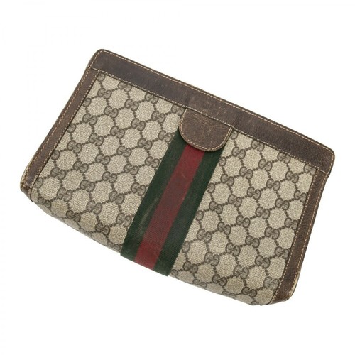 Gucci Vintage, Pre-owned Accessory Collection Vintage Web Pouch Beżowy, female, 1430.25PLN