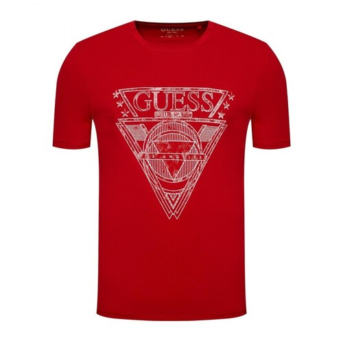 Guess, T-shirt Czerwony, male, 115.00PLN