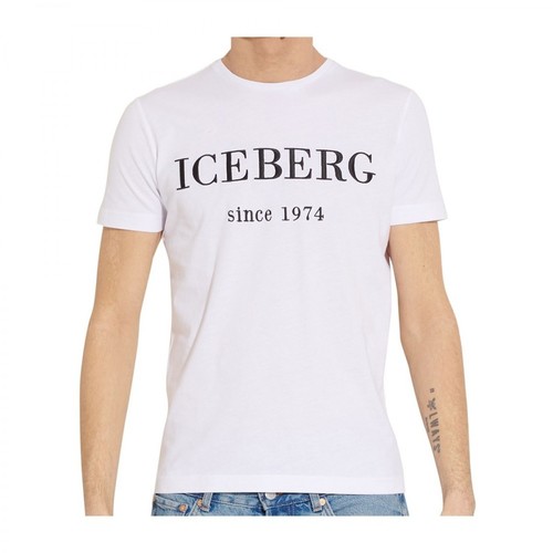 Iceberg, F014 1101 T-shirt Biały, male, 525.00PLN