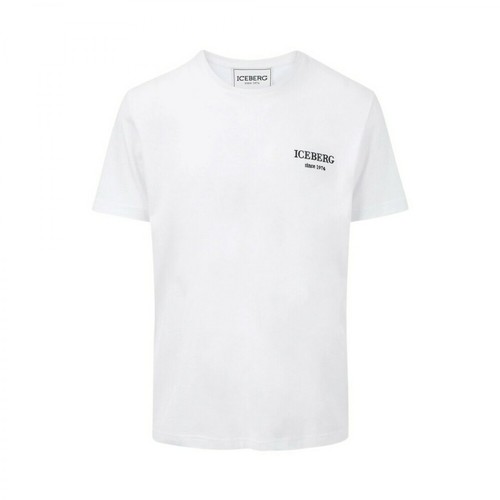 Iceberg, T-shirt Basic Small Logo Biały, male, 456.00PLN