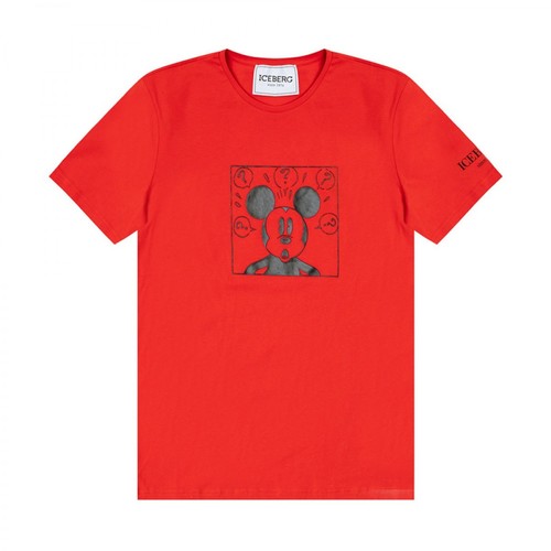Iceberg, T-shirt with logo Czerwony, male, 556.00PLN